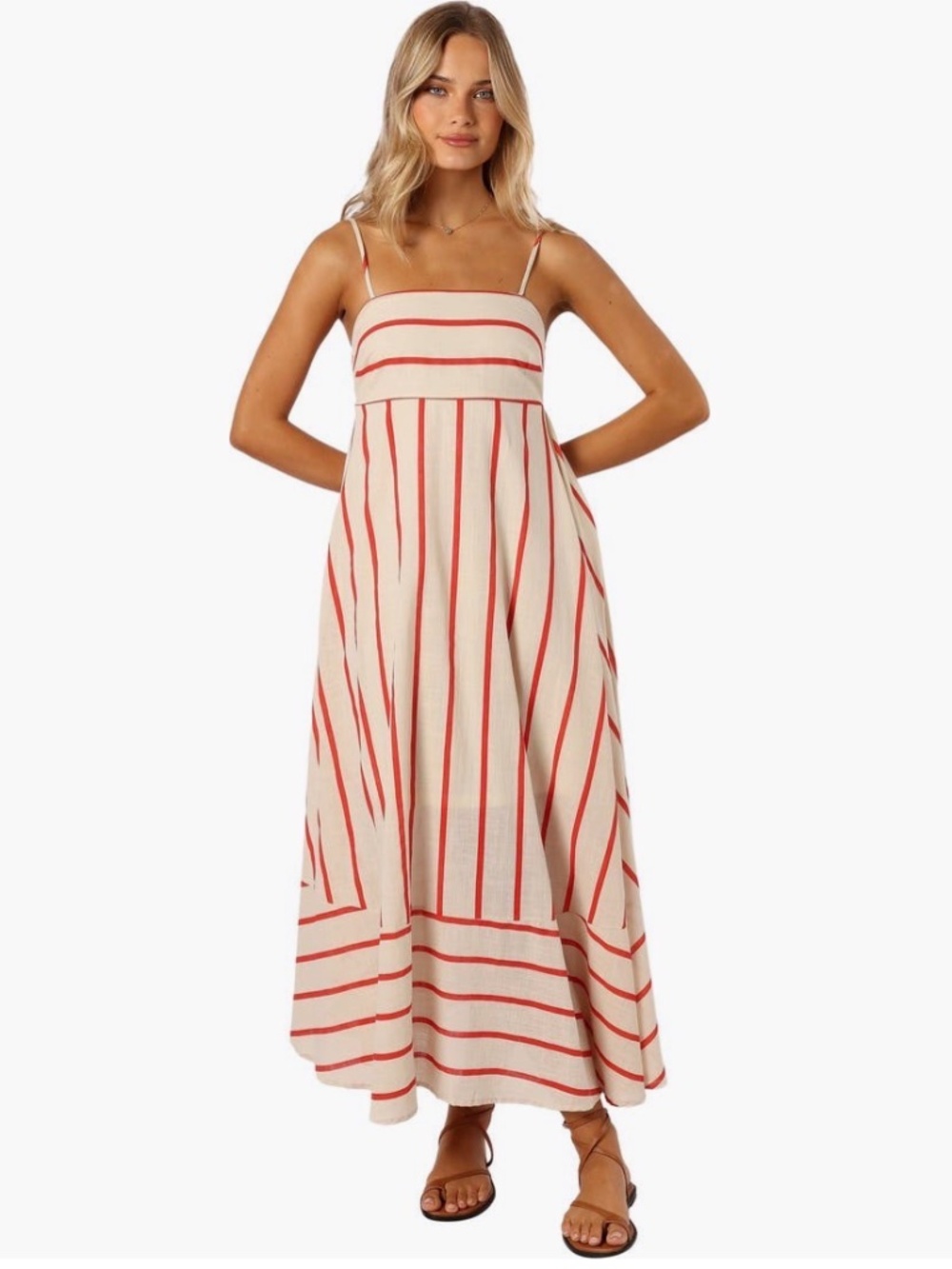 Brea Stripe Cotton Sundress Size Small